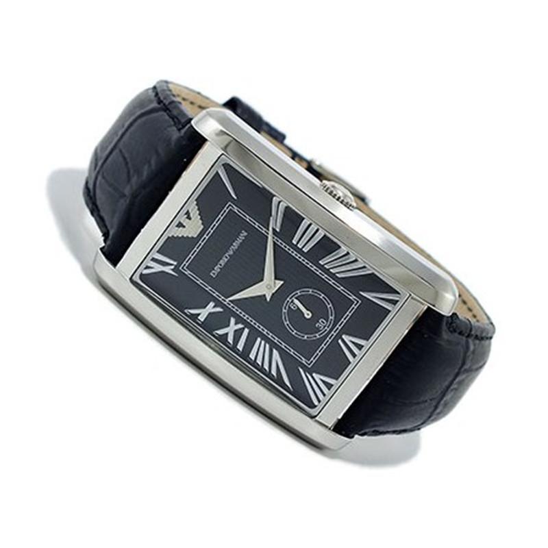 Armani阿玛尼手表 商务方盘 复古石英男表AR1604