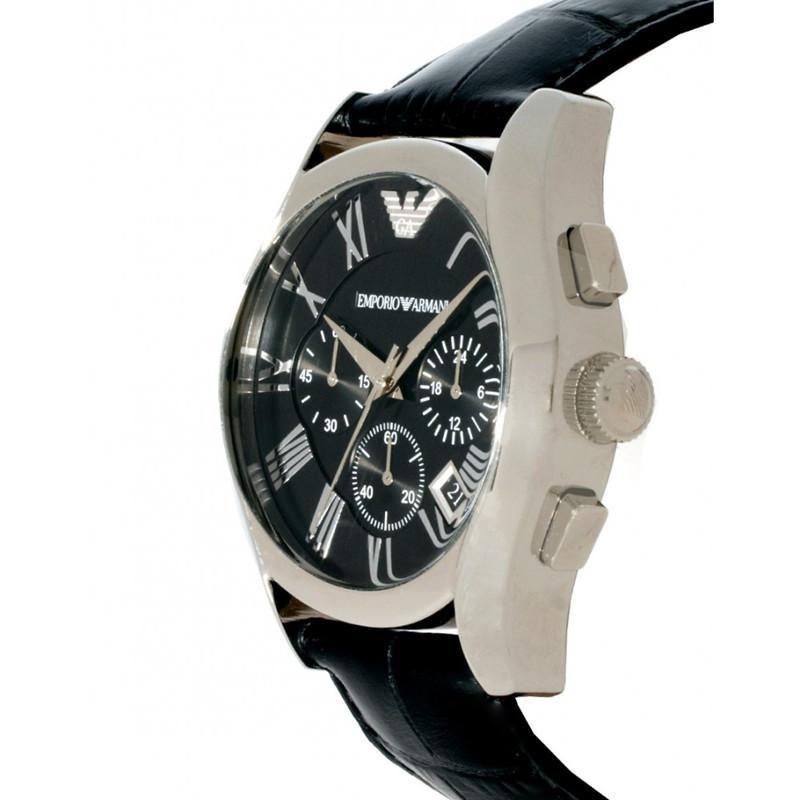 Armani阿玛尼手表 皮带时尚休闲三眼石英男表AR1633