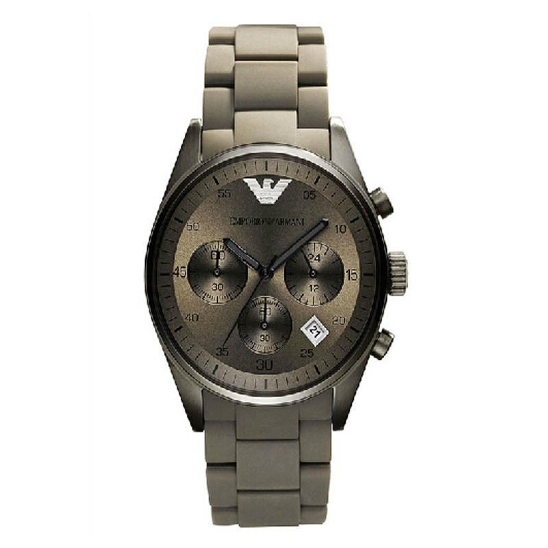 EMPORIO ARMANI阿玛尼低调三眼时尚石英男表 时尚休闲商务男士手表腕表AR5950