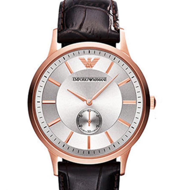 阿玛尼新款皮带独立秒盘情侣对表AR9101男/（AR9101女）