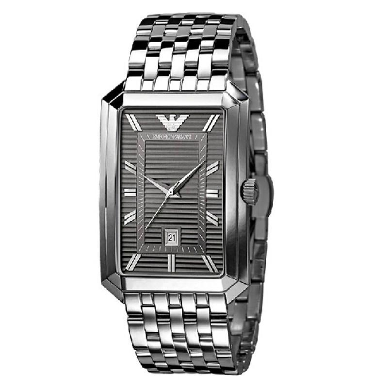 EMPORIO ARMANI阿玛尼时尚方形优雅石英男表 休闲商务男士手表腕表AR0458