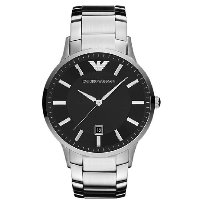 EMPORIO ARMANI阿玛尼简约流行商务休闲石英男表 时尚运动钢带男士手表腕表AR2457