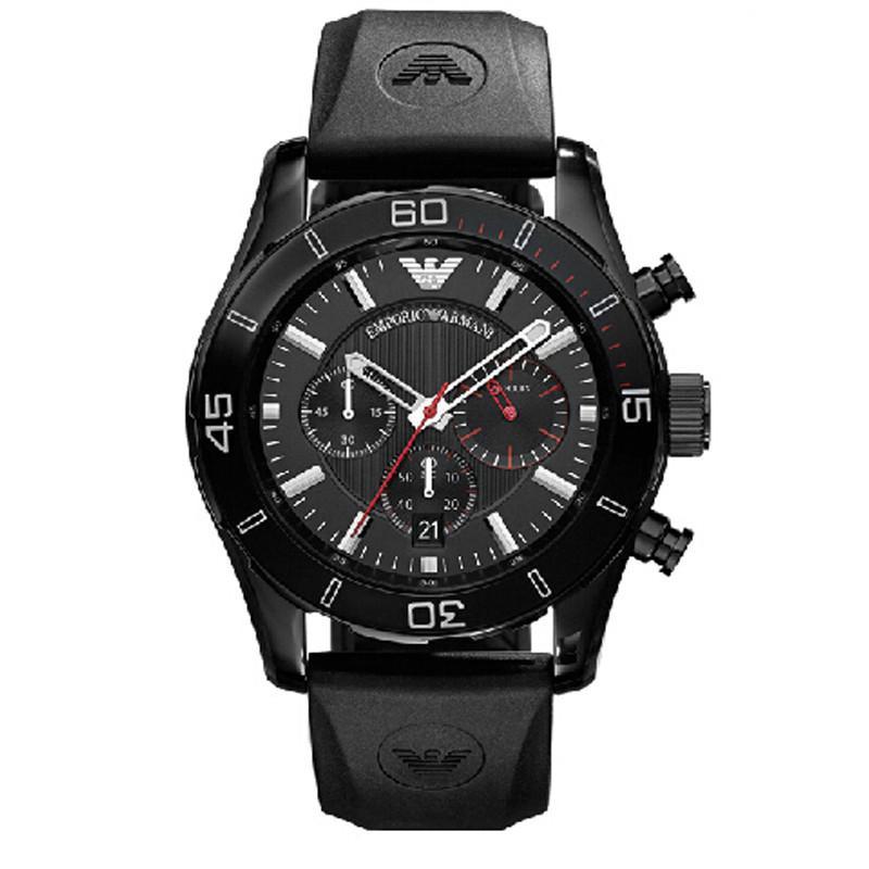 EMPORIO ARMANI阿玛尼多功能运动休闲硅胶带石英男表 时尚商务男式手表男士腕表AR5948