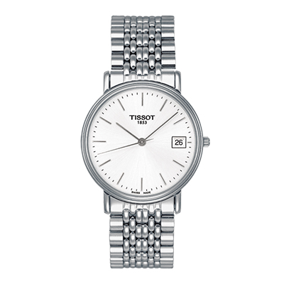 天梭TISSOT心意系列钢带石英皮带男女表T52.2.281.31