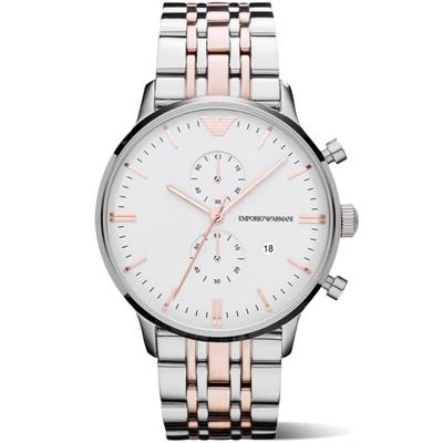 阿玛尼(ARMANI)手表 简约双眼气质商务男表