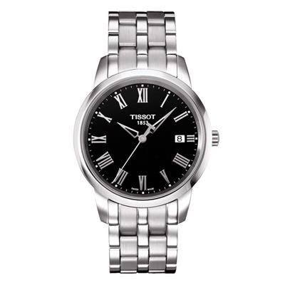 TISSOT天梭手表情侣对表经典系列皮带女表钢带石英男士手表 T033.410.11.053.01