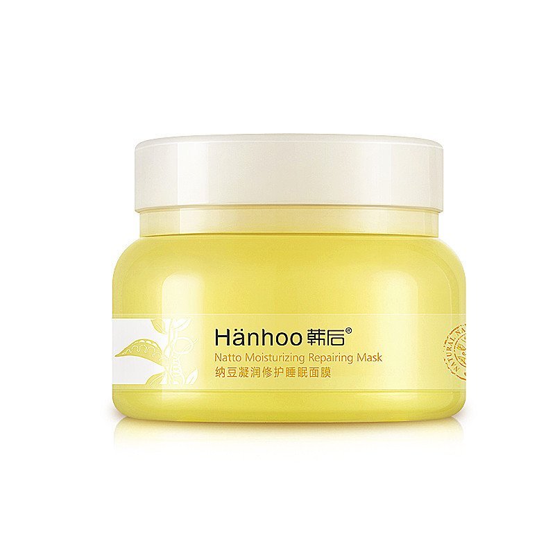 韩后纳豆补水修护睡眠面膜125g 修护 保湿补水 缓解疲劳 收缩毛孔 锁水 保湿 清爽睡眠 面膜男女