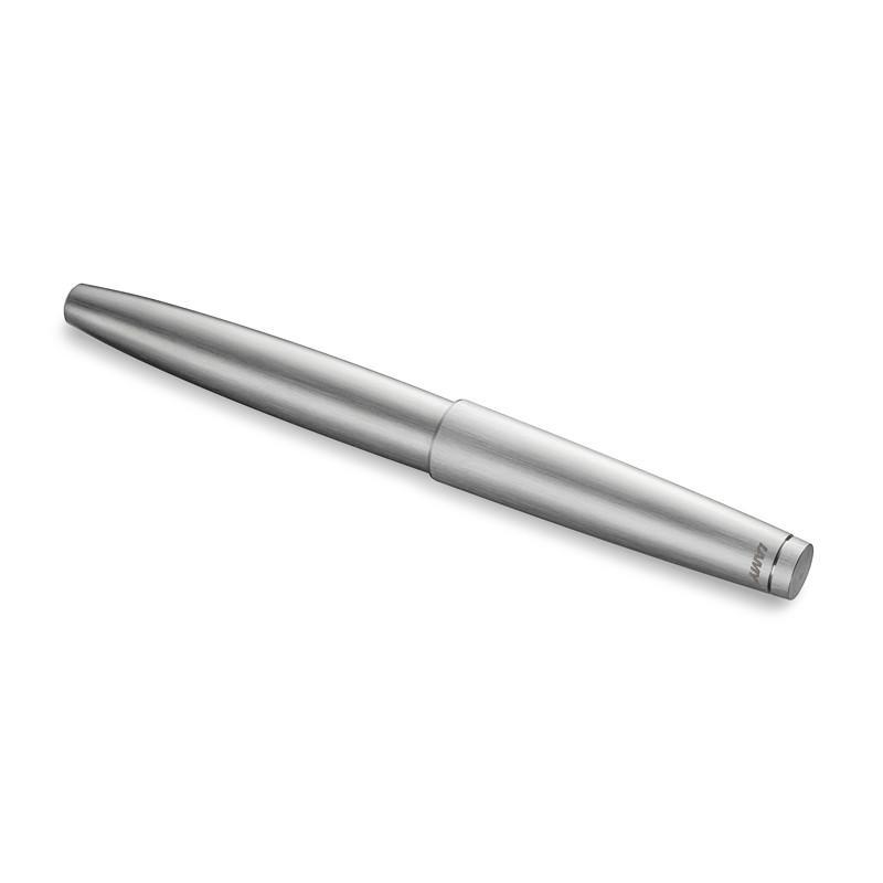 LAMY 凌美 2000系列活塞吸墨系统不锈钢拉丝笔杆14K金笔尖墨水笔 浅灰色0.7mm