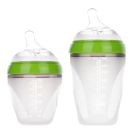 新贝硅胶新生儿广宽口径婴儿防爆宝宝防摔奶瓶套装组合装150ml240ml XB-8934