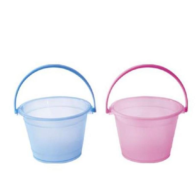 新陵R2041中号透明桶磨砂水桶塑料桶家用家务清洁提桶5.5L颜色随机