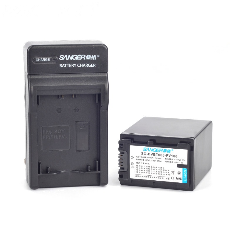 桑格NP-FV100电池+充电器 索尼NEX-VG10 VG30E PJ820E PJ610E CX610 PJ675