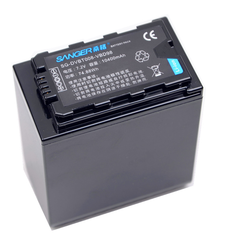桑格VBD98电池 兼容VW-VBD58 适用松下PX270 PX298 MDH2 FC100 DVX200 PV100