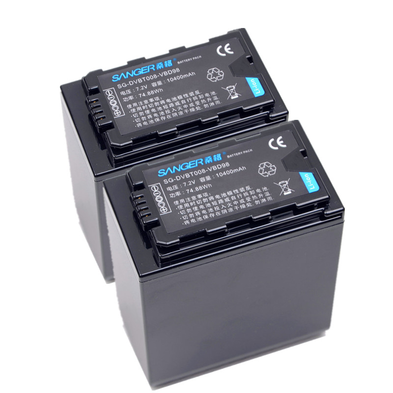 桑格VBD98电池2块10400毫安 适用松下PX270 PX298 MDH2 FC100 DVX200 PX260