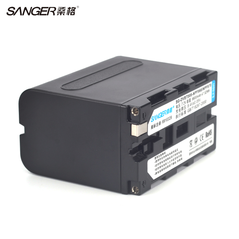 桑格NP-F970电池 索尼摄像机MC2500C 190P 198P Z5C NX5C NX3 Z7C 1500C电池