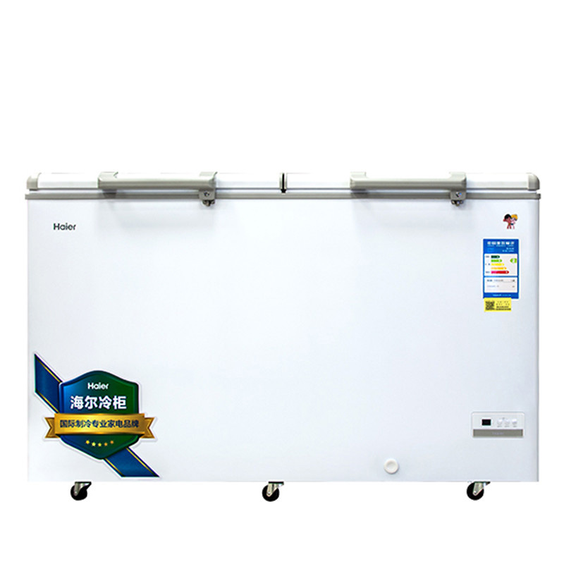 海尔(Haier) 冷柜 BC/BD-519HEK 卧式冷柜 519升 电子显示屏 带脚轮 家用 商用