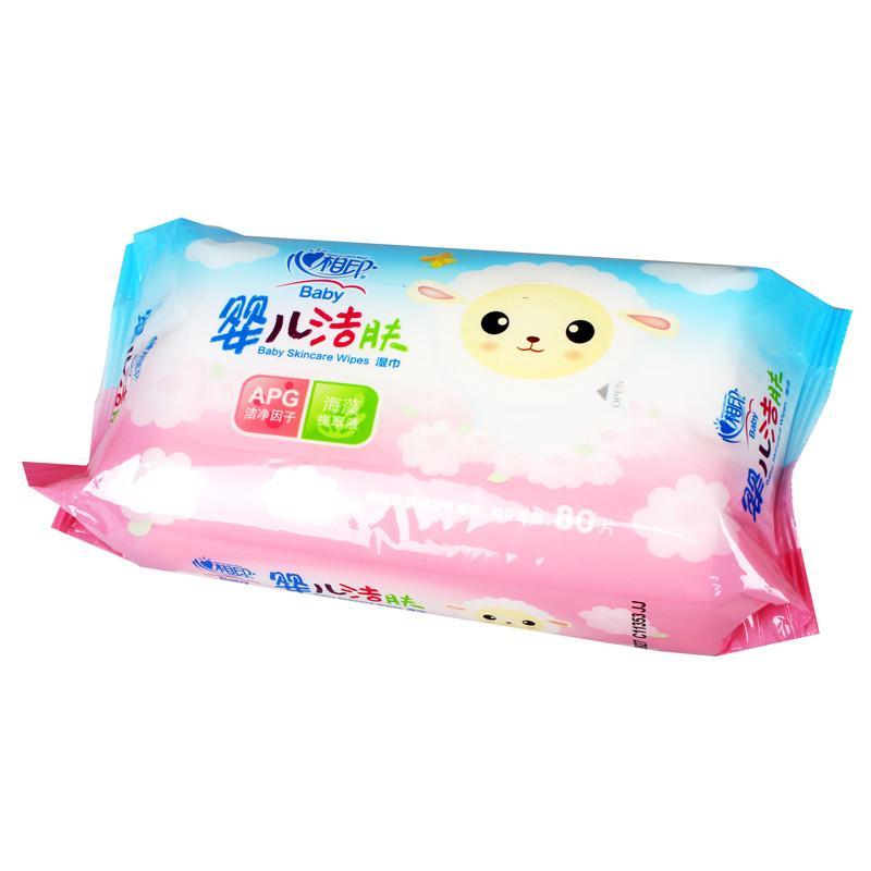 心相印婴儿洁肤湿巾80片 XYA080 婴儿湿巾80p