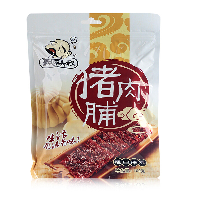 飘零大叔 猪肉脯100g 肉干 休闲食品零食小吃 香辣