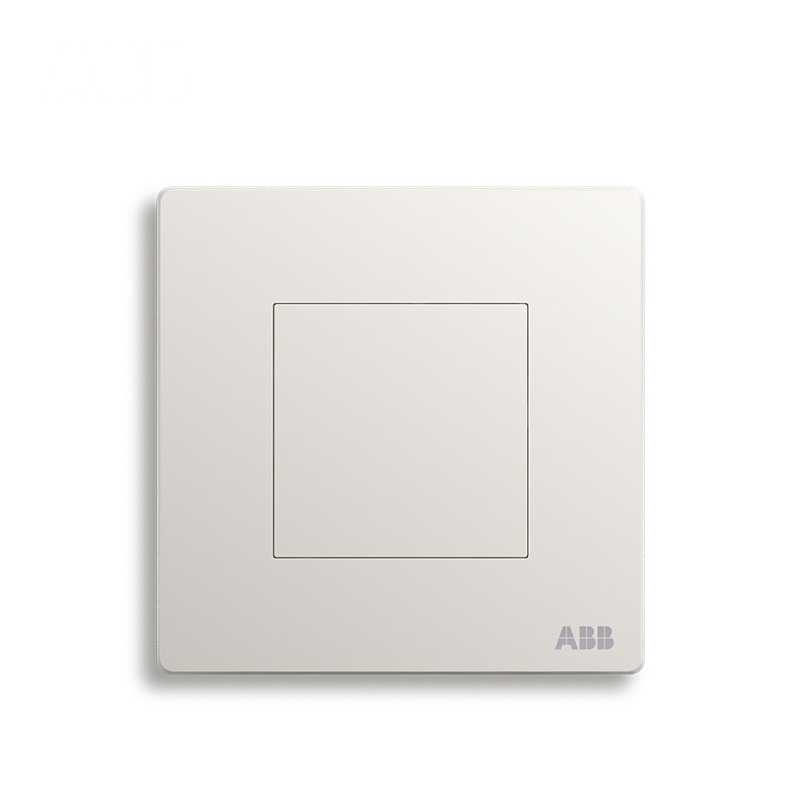 ABB开关插座 轩致无框 雅典白色 空白面板盖板光板AF504