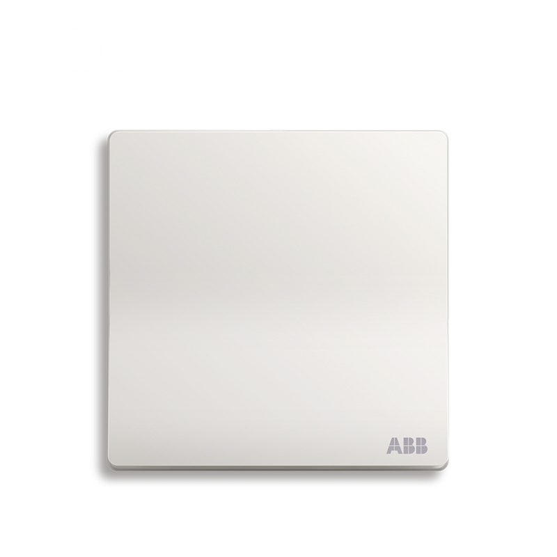 ABB开关插座 轩致无框 雅典白色 一位单开单联单控开关面板AF127