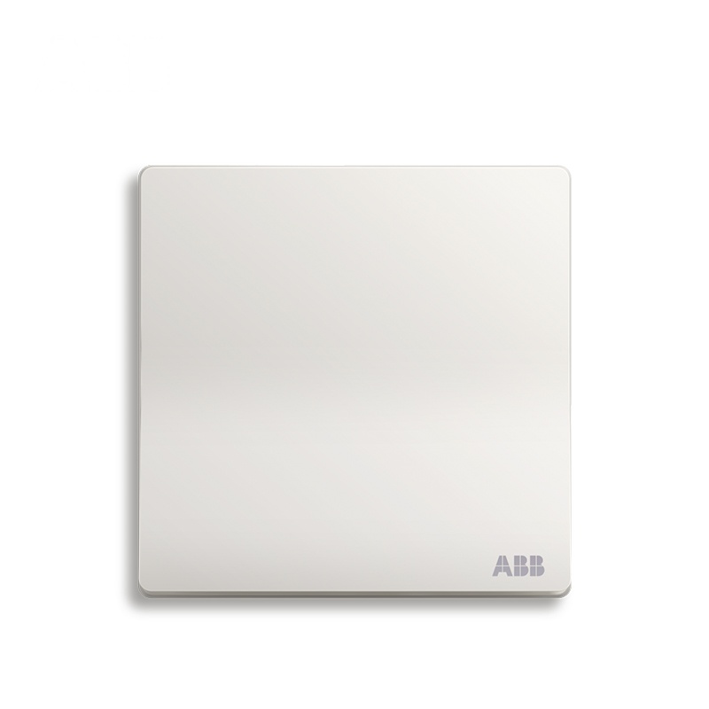 ABB开关插座 轩致无框 雅典白色 一位单开单联双控开关面板AF125