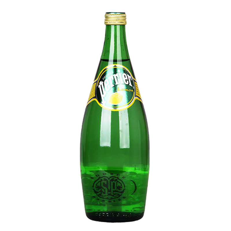 巴黎水(Perrier) 天然含气矿泉水 柠檬味 750ml*12瓶 法国进口