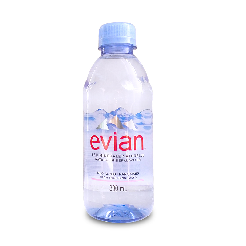 依云（Evian） 天然矿泉水 新包装 330ml*24瓶 整箱 原装版 英文瓶身 法国进口