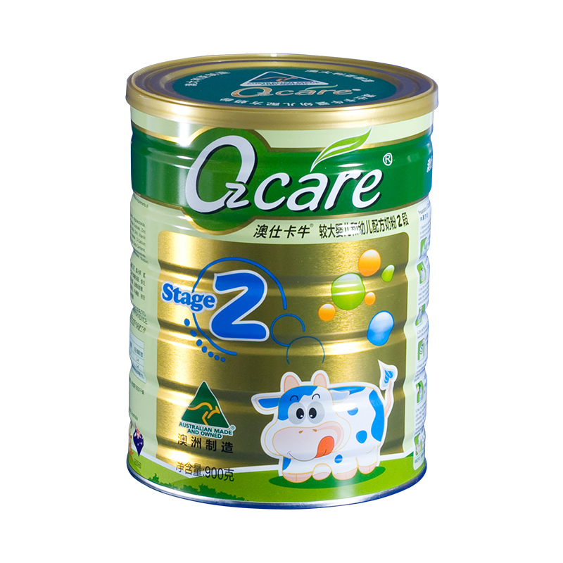 澳洲原装进口 ozcare澳仕卡牛 较大婴儿和幼儿配方奶粉 2段 900g