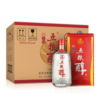 五粮液股份公司 五粮醇 红淡雅 透明瓶 整箱装 50度 500ml*6 婚庆喜酒 浓香型白酒