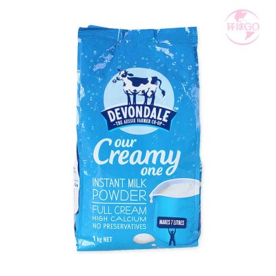 澳洲进口德运Devondale高钙全脂奶粉 中老年学生 成人奶粉1kg*1袋装