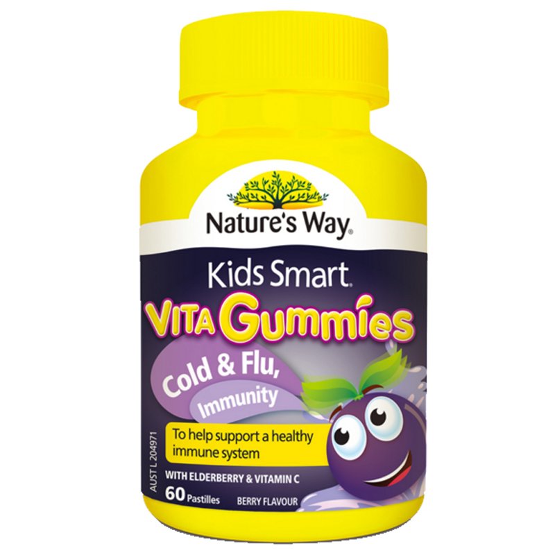 澳大利亚Nature's Way佳思敏 接骨木抗感软糖 60粒 单瓶装