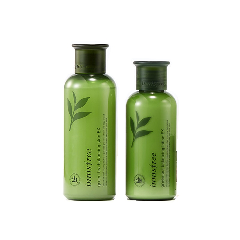 innisfree 悦诗风吟精萃平衡绿茶水乳护肤2件面部护肤套装礼盒保湿补水控油平衡 200ml+160ml 韩国进口