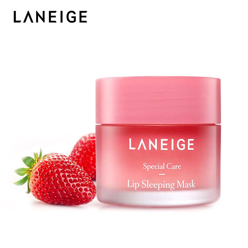 Laneige兰芝草莓夜间保湿修护果冻唇膜乳霜状20g 补水滋润减淡唇纹溶解角质防冻裂男女 韩国直邮