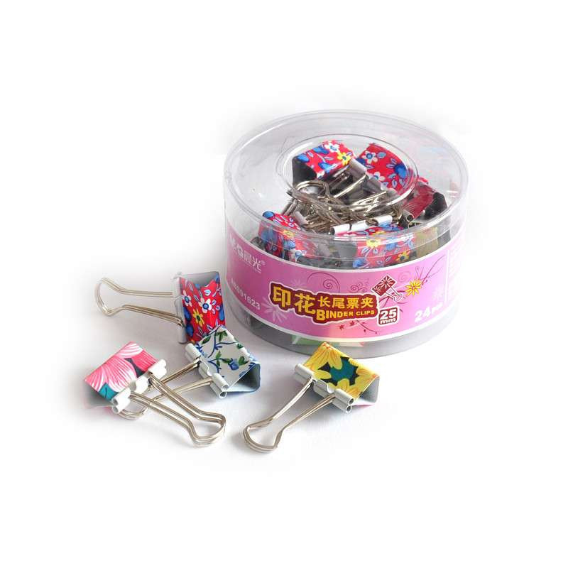 晨光 25MM印花长尾夹 ABS91623 盒装