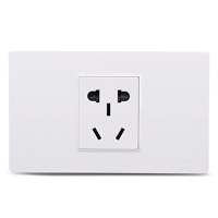 正泰(CHNT)电工 118型开关插座面板 NEW5D象牙白 PVC材质一位/二位电源插座面板