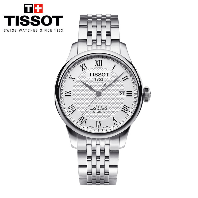 天梭（TISSOT）瑞士品牌手表机械表男力洛克系列时尚男士休闲商务正装手表自动机械男表女表T41.1.483.33