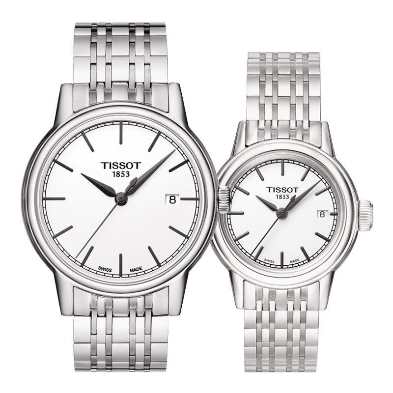 天梭(TISSOT)手表卡森系列钢带石英时尚商务情侣手表T085.410/210.11.011.00