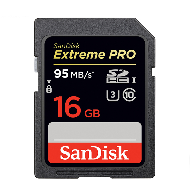 SANDISK(闪迪)ExtremePro(16G)SD卡 高速存储卡(95M/S)数码相机内存卡 支持4K拍摄