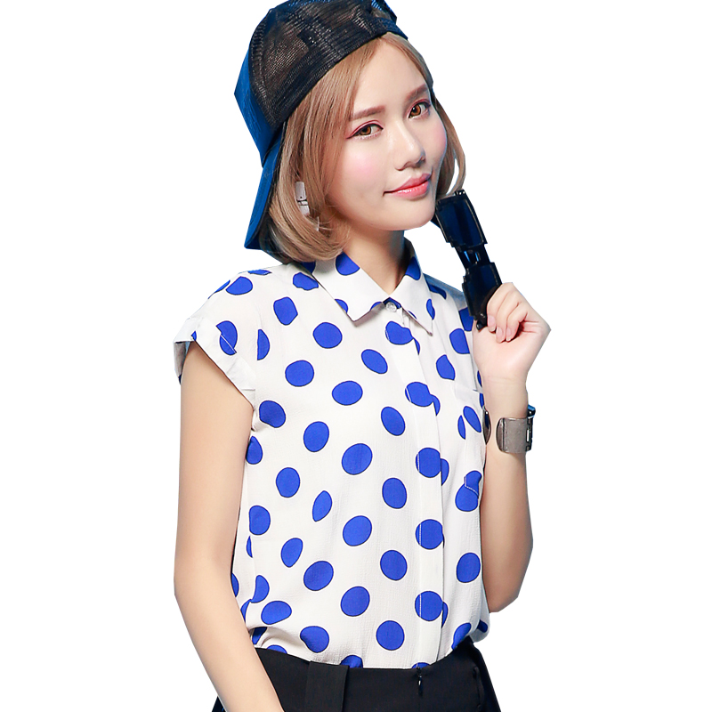 夏装大码圆点雪纺衫型号参数规格