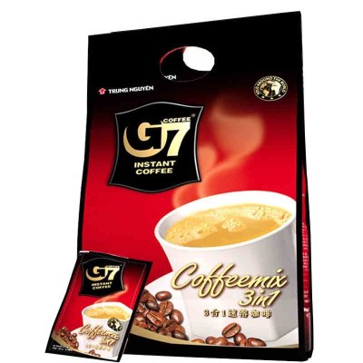 越南原装进口咖啡 中原G7咖啡三合一速溶咖啡粉提神学生100条1600g袋装正品越文版