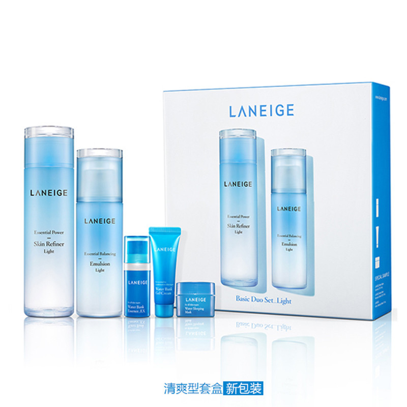 Laneige/兰芝水衡清盈套装 水乳护肤基础套装 清润型 适适合送礼配送专柜袋子 水衡清盈套装