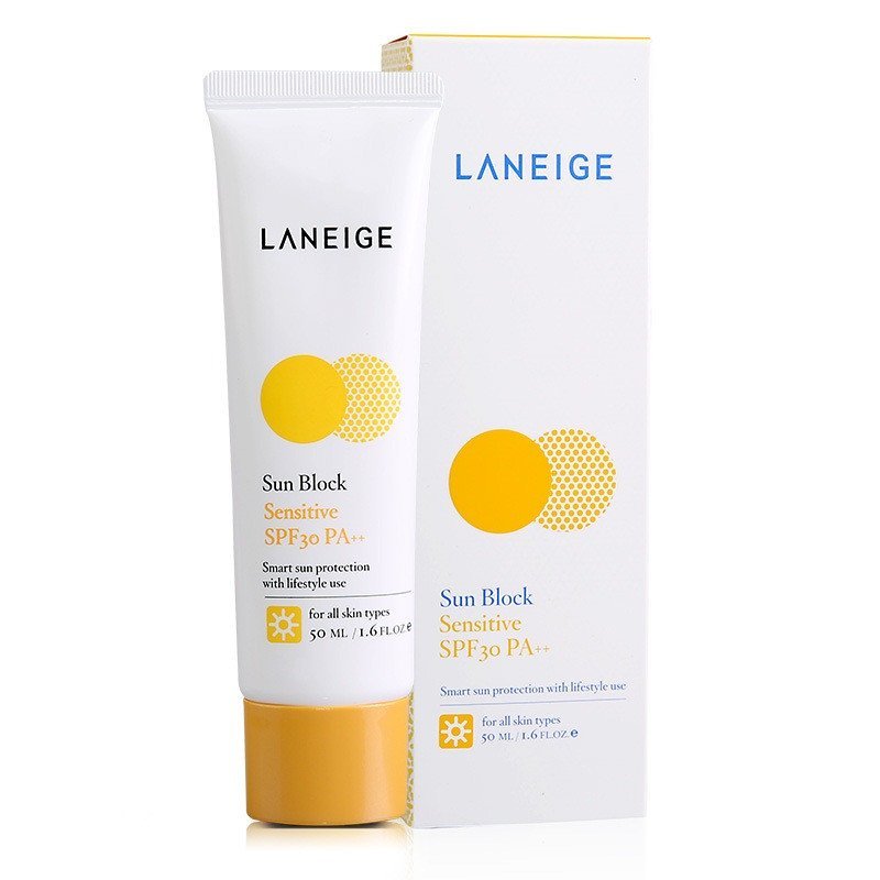 兰芝 自然滋润 水清滢 智护尽享防晒霜50ml 敏感肌肤型