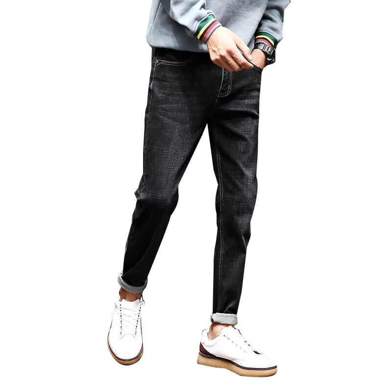 古仕卡特GUSSKATER春装新款四季款新款黑色哈伦牛仔裤男士大码直筒修身长裤韩版潮流男裤子【GPF】