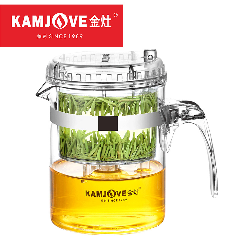 KAMJOVE/金灶 TP-140 水具飘逸杯 茶道杯 耐热玻璃茶壶 全过滤泡茶壶 红茶绿茶泡茶壶 300ML小容量茶具