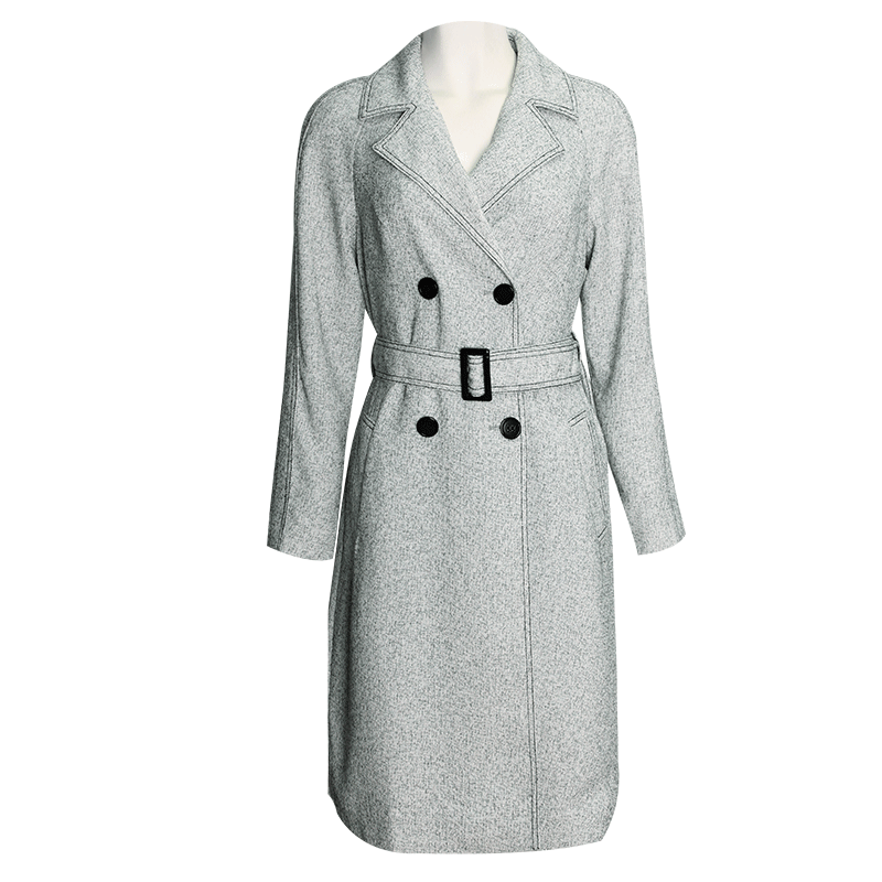 贝瑞英格宽松气质名媛西服领风衣女中长款韩版春季2017新款外套女