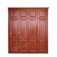 全屋定制 衣帽间衣柜定制 卧室欧式衣柜 对开门衣柜 红色 暗檀留香