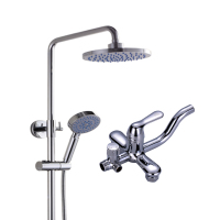 尊驰卫浴 花洒 全铜淋浴花洒套装 可升降淋浴器 五档多功能混水阀龙头淋雨花洒喷头套装