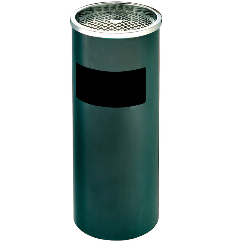 祝源酒店宾馆收纳清洁工具大堂楼道电梯用烟灰桶砂纹钢 圆形不绣钢垃圾桶 GPX-12B 砂纹钢