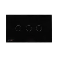 Livolo开关118触摸开关智能家居产品/长方形C8黑色触摸单控三开
