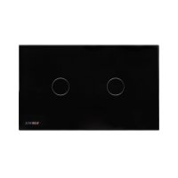 Livolo开关118触摸开关智能家居产品/长方形C8黑色遥控单控二开