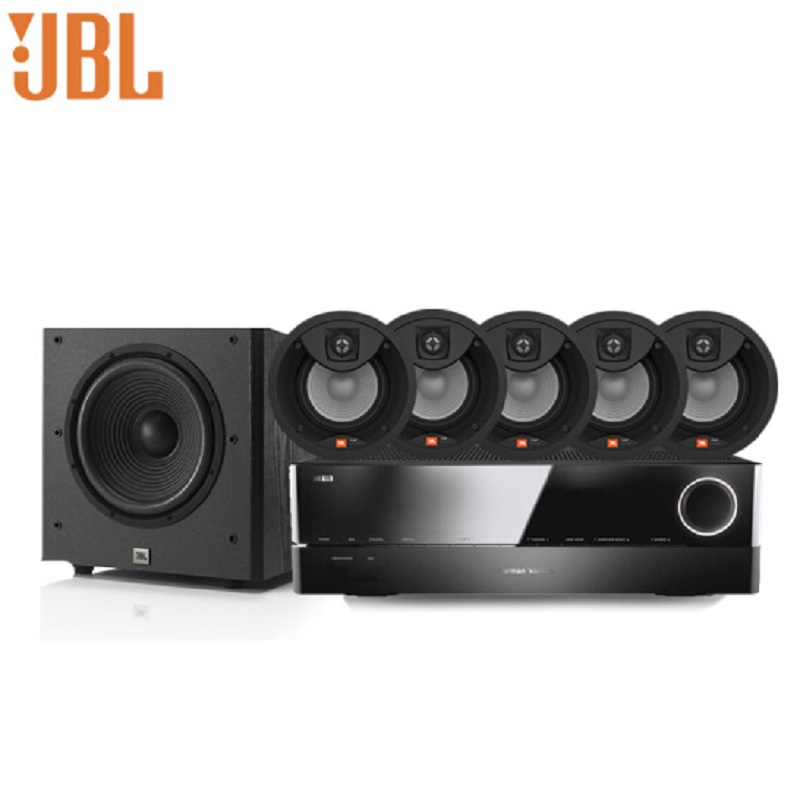 JBL STUDIO 26IC+哈曼卡顿AVR161S 音箱 家庭影院5.1声道 嵌入式 吸顶喇叭 防潮 蓝牙立体声